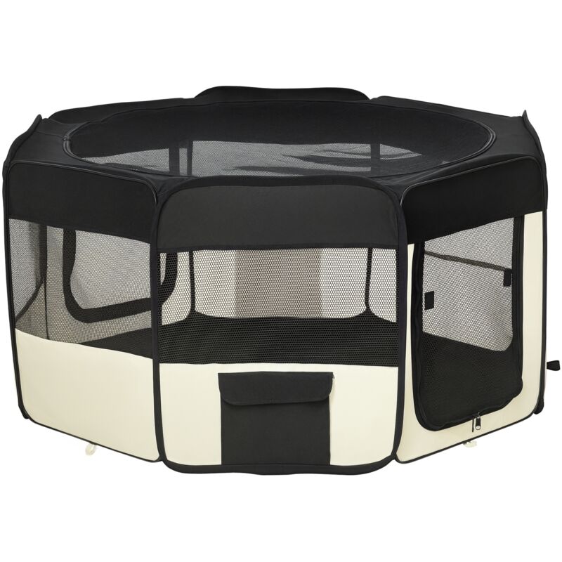 Pawhut - Welpenauslauf Freilaufgehege Tierlaufstall Laufstall Welpenzaun Welpen-Laufstall Hundelaufstall 600D Oxford Ø120 x H58 cm