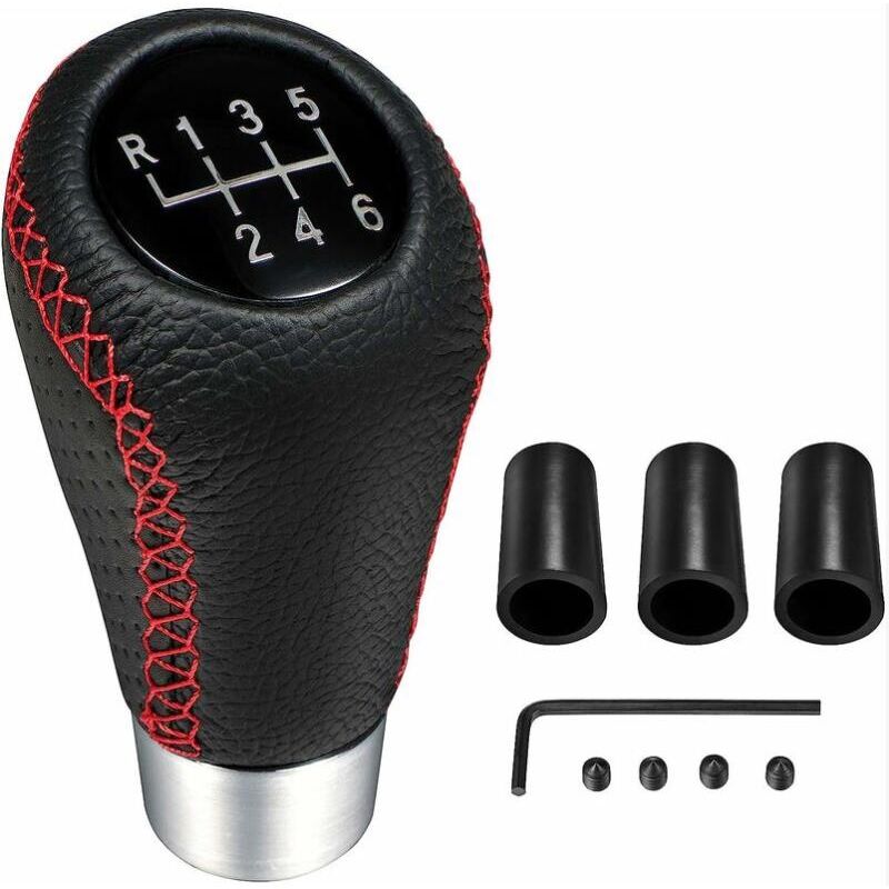 Universal 6 Geschwindigkeit Leder Manuelle Schaltknauf Auto Tuning Teile
