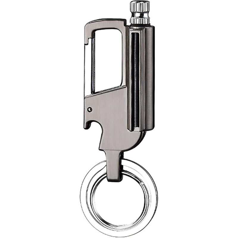 Kcvv - Dauerhafte Metallstreichhölzer, wasserdicht, Feueranzünder mit Feuerstein, Flaschenöffner, Schlüsselanhänger, Feuerzeug, nachfüllbar, Kerosin,