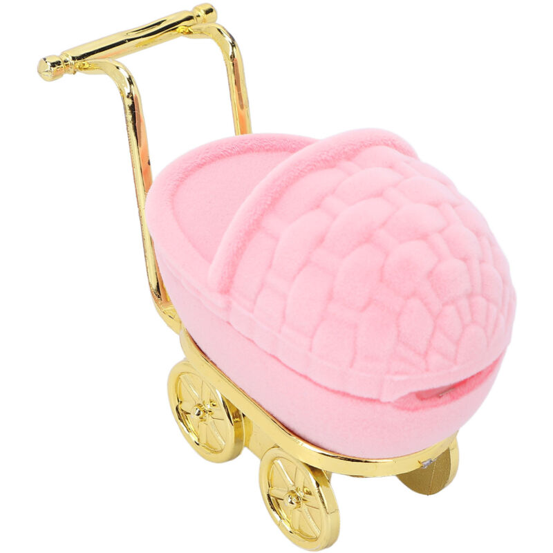 Personalisierte Baby-Schmuckschatulle – Geschenkbox für Ohrringe und Halsketten – Rosa Etui