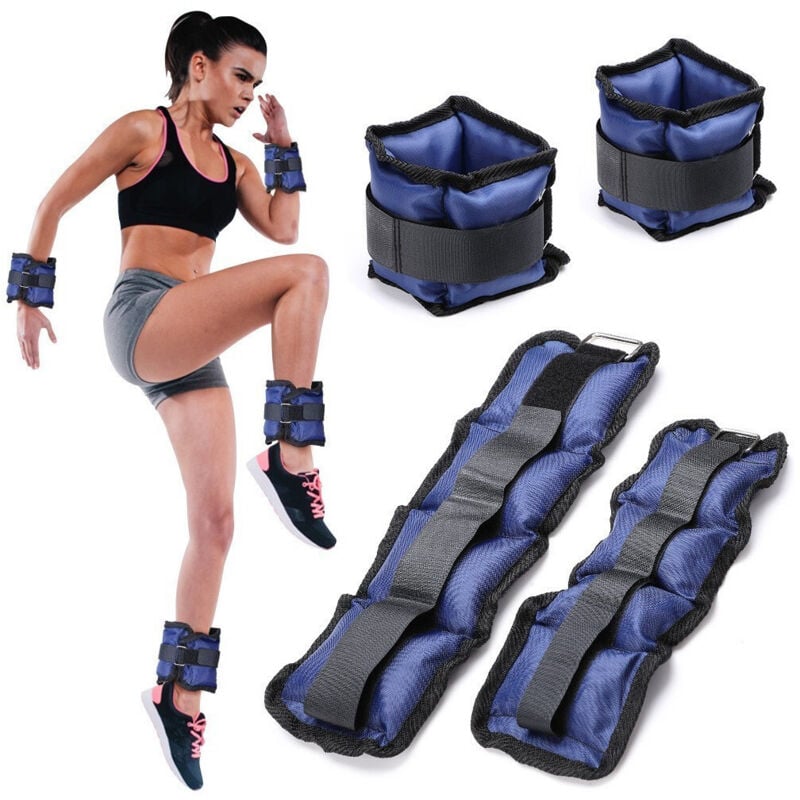 Trade Shop Traesio - Trade Shop - Gewichte Knöchel Handgelenk Knöchel Riemen Sport Kampfsport Fitness Knöchel Riemen Gewicht 1 kg -