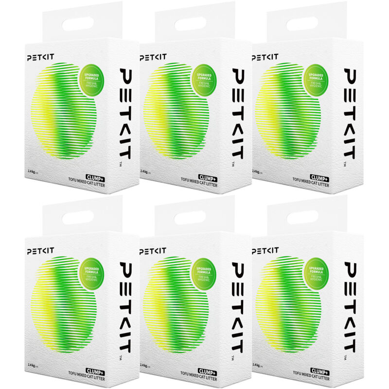 PETKIT 5 in 1 Gemischtes Katzenstreu, Klumpstreu für Katzen,Spülbar, Geruchsfrei, Aktivkohle, Extrem Saugfähig und Schnell Trocknend