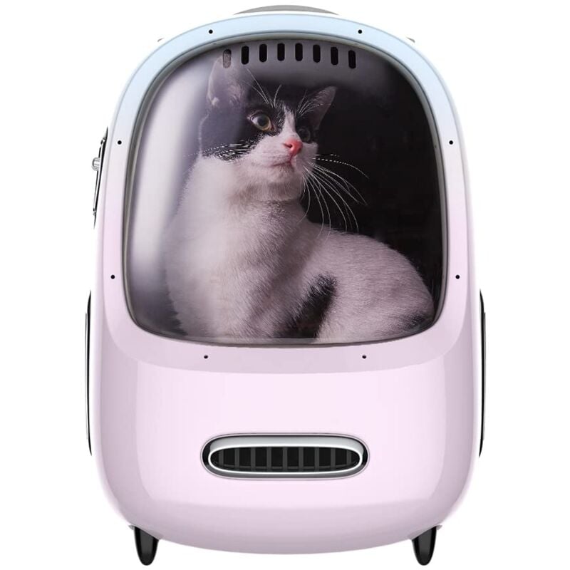 Rucksäcke für Hunde & Katzen-Rucksack, Eingebauter Lüfter und LED-Licht für geräumige Belüftung und geringes Gewicht. (Rosa) - Petkit