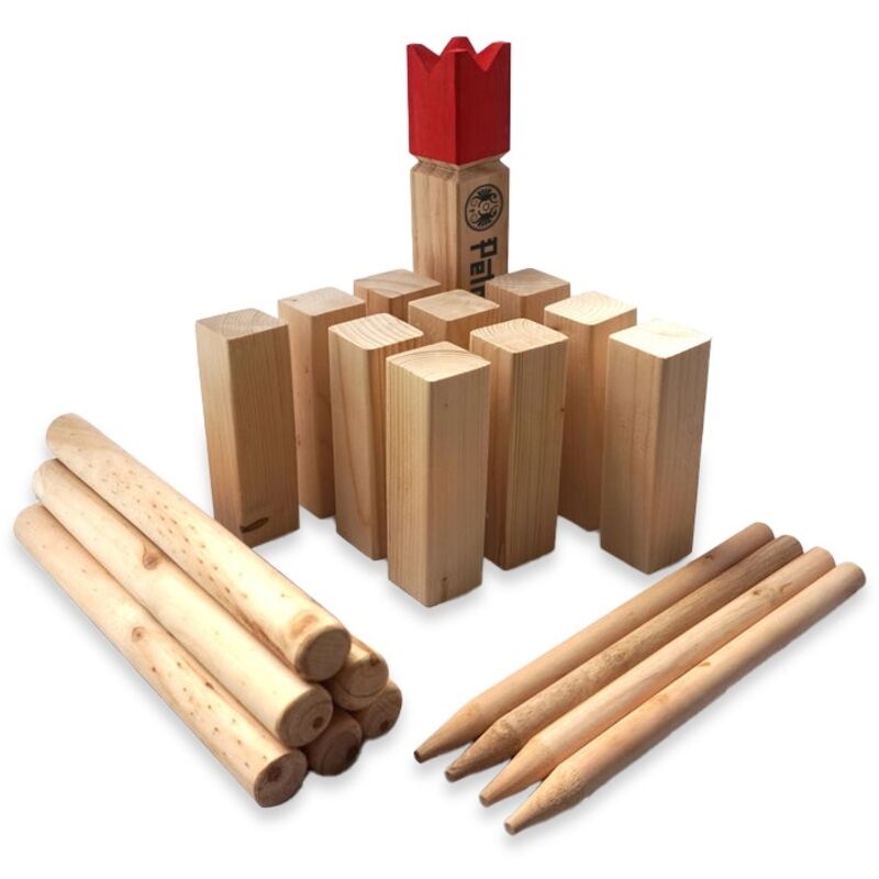 Petromax Outdoor-Schach Wurfspiel in Form eines Wikingerschachs (Kubb)