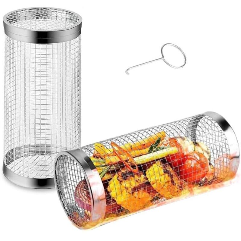 Pfanne für Grills und eine hitzebeständigere Pfanne, um 360 Grad drehbare Grillpfanne für Grills im Freien, Zubehör für Grills für verschiedene