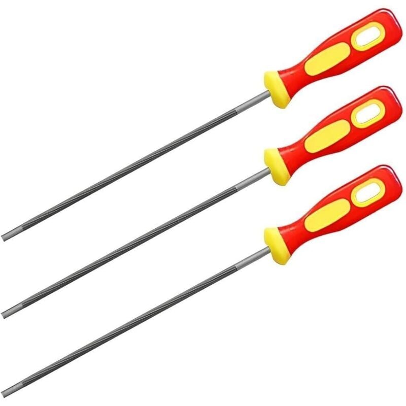 Bluedeer - Pferd Feile 3 Stück Wtihl Feile Feilenhalter 2 in 1 für Kettensäge,Feile,Kettensäge Feilen 3 Größen von 4.0 mm,4.8 mm,5.5 mm