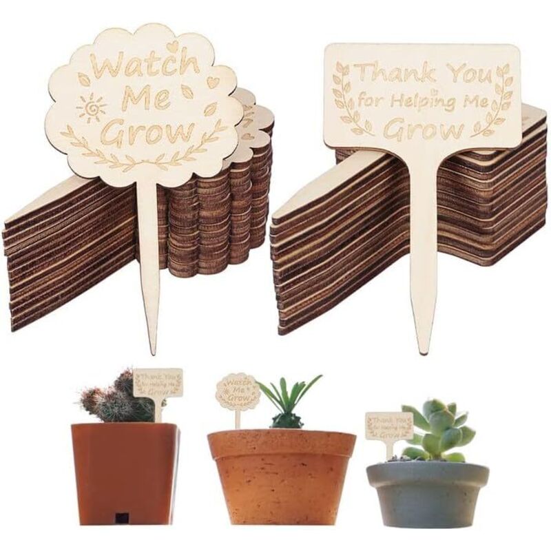 Pflanzen Pflanzen Holzgartenmarker Mit Inschriften Set Mit 30 Stk