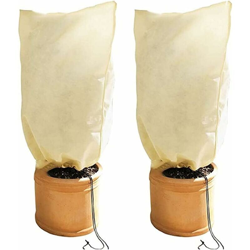 Pflanzen-Winterabdeckung, 2 Stück Pflanzen-Winterabdeckung, Pflanzenabdeckung als Frostschutz, zum Schutz empfindlicher Topfpflanzen vor Frost, Wind