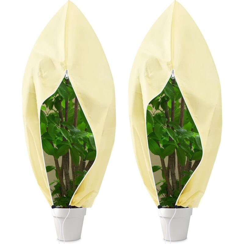 Ersandy - Pflanzen-Winterabdeckung, 2 Stück Pflanzen-Winterabdeckung Schutzhülle, Pflanzenschutzbeutel, Pflanzenschutzabdeckung, Winterabdeckung für