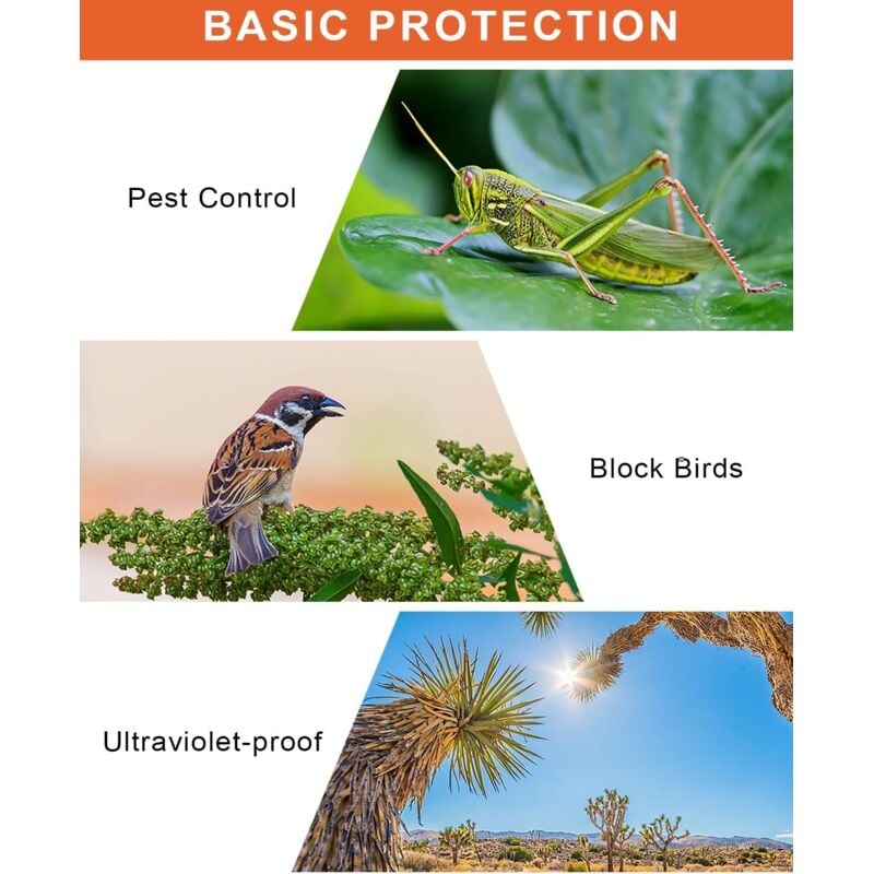 Pflanzen-Winterabdeckung für den Außenbereich, 100 x 80 cm, 2 Stück, 80 g/m² Vliesstoff, Pflanzen-Winterabdeckung für den Außenbereich,