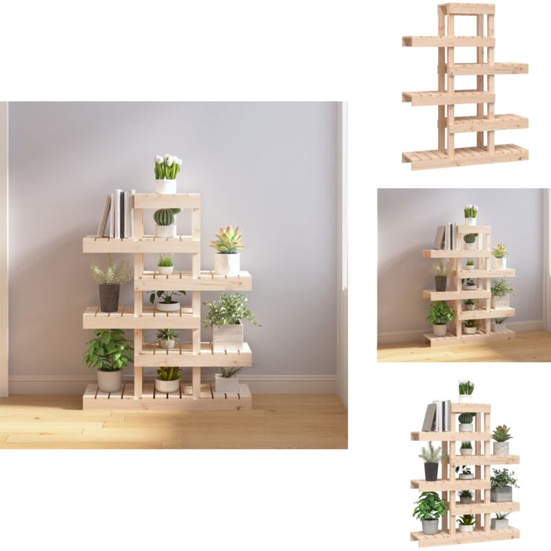 Vidaxl - Pflanzenständer 85x25x109,5 cm Massivholz Kiefer - Holzpflanze - Holzkiste - Blumenschrank - Balkonmöbel - Gartenregal