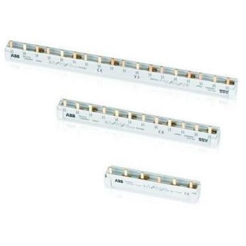 ABB Phasenschiene 3+N 17,6mm 212mm 10qmm 63A Stift isoliert f.Geräte mit N-Leiter PS3/12A
