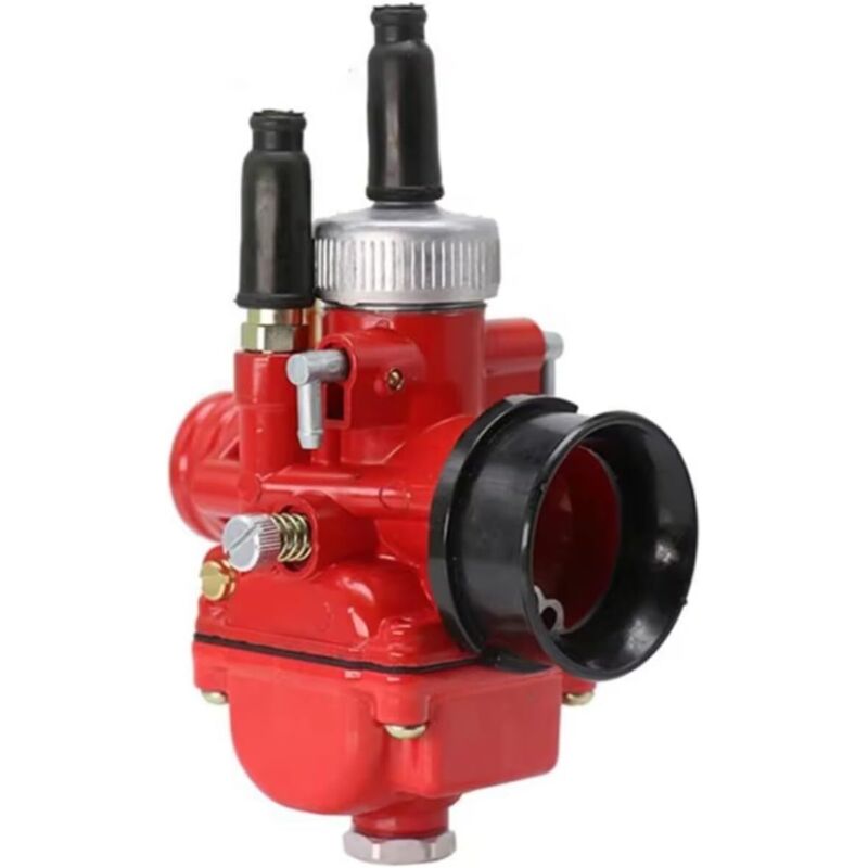 PHBG 19 mm Racing Red Edition DS Roter Aluminiumvergaser, 2-Takt-Motorrad, Roller, Quad, für 50 cc, Motorrad, Vergaser, Kabel-Choke, weiche Ansaugung