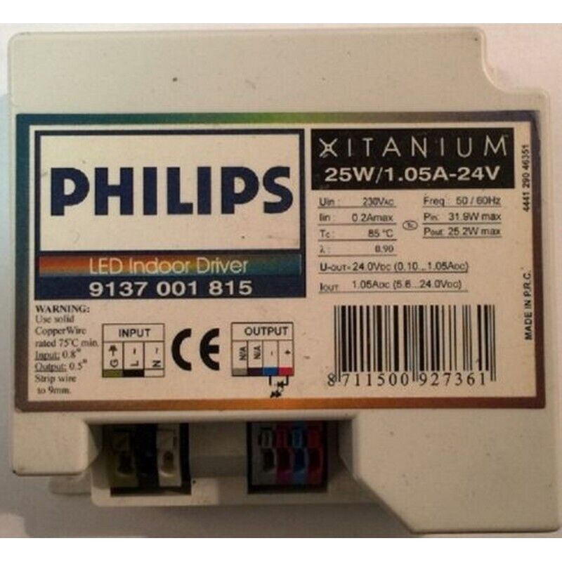 Philips 9137001815 - LED-Treiber für den Innenbereich 25 W/1,05 A-24 V Philips Xitanium