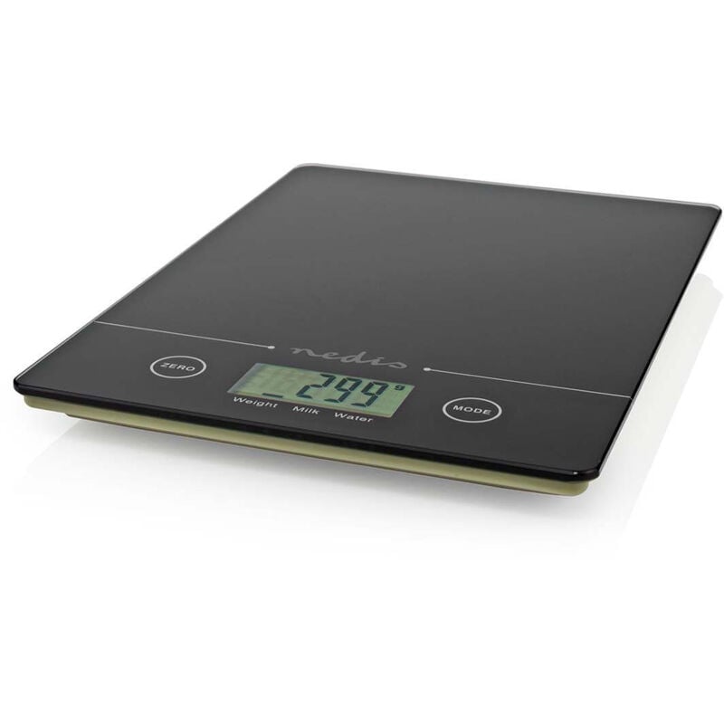 Nedis - KASC620BK Küchenwaage de Black Rectangle Countertop Electronic kitchen scale de kitchen scale de