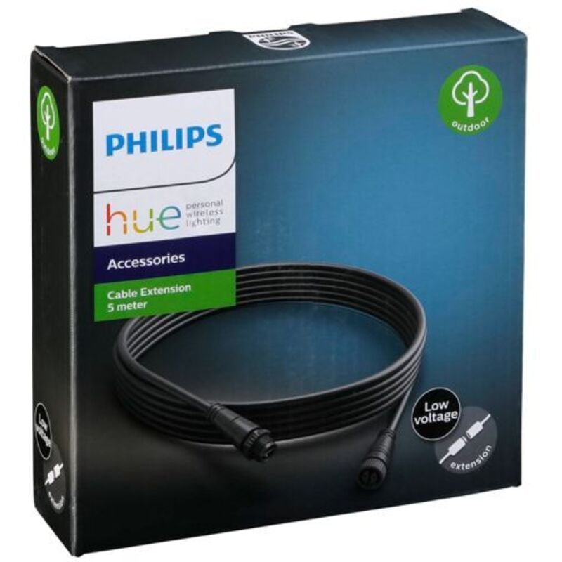 Efectoled - Philips Hue Verlängerungskabel Außen 5 Meter Outdoor 5 m schwarz Philips Hue