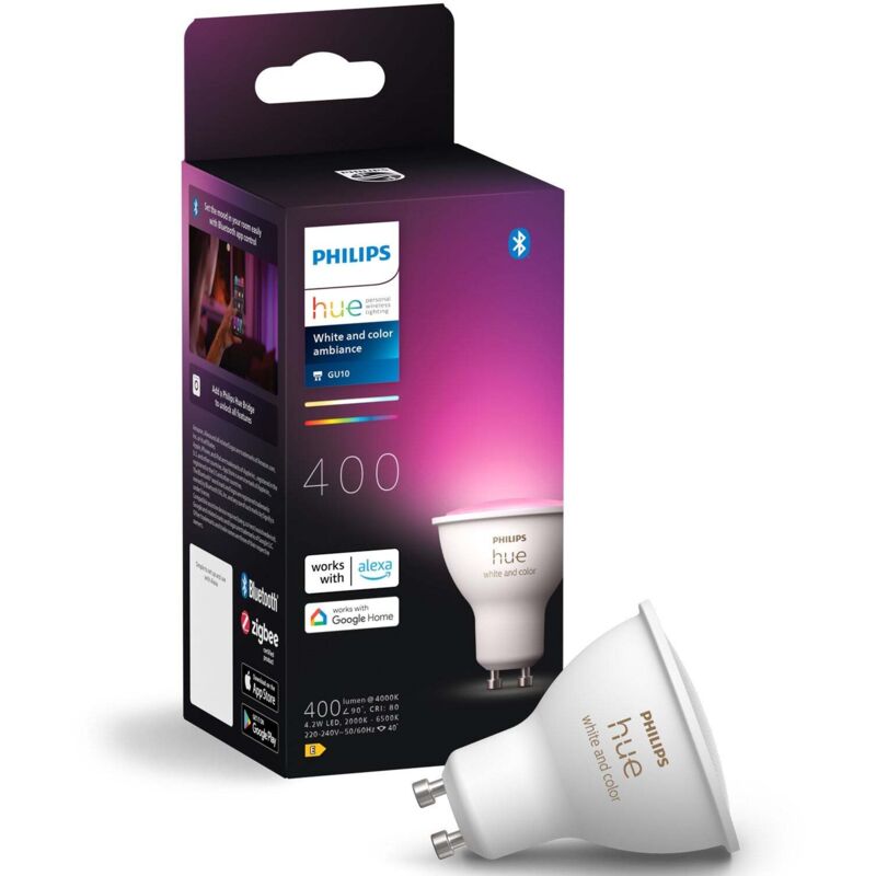 Hue led Lampe GU10 400lm White Color Amb. - Philips