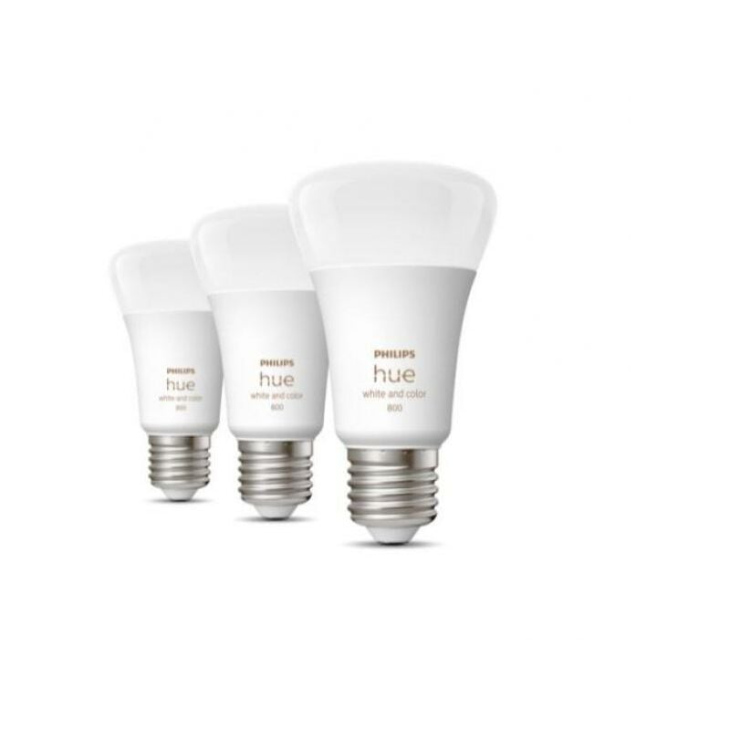 Philips Hue - 3 glÜhbirnen e27 6,5w hue weiss und farbe ambiance 929002489603 32838900