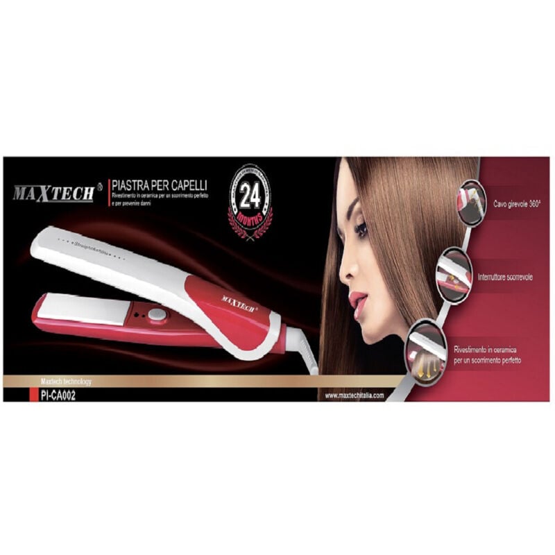 Trade Shop - glätteisen für perfekt glattes haar mit 360°-KABEL mit schutz vor schäden Maxtech PI-CA002 -