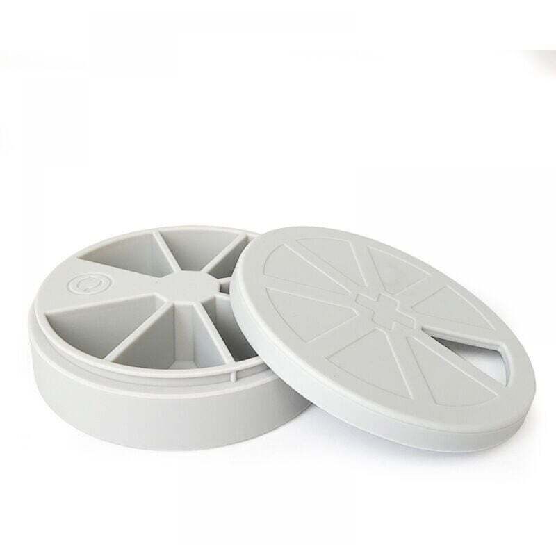 XVX - Portapillole settimanale in silicone - Piccolo portapillole giornaliero per vitamine, integratori e olio di pesce, grigio chiaro