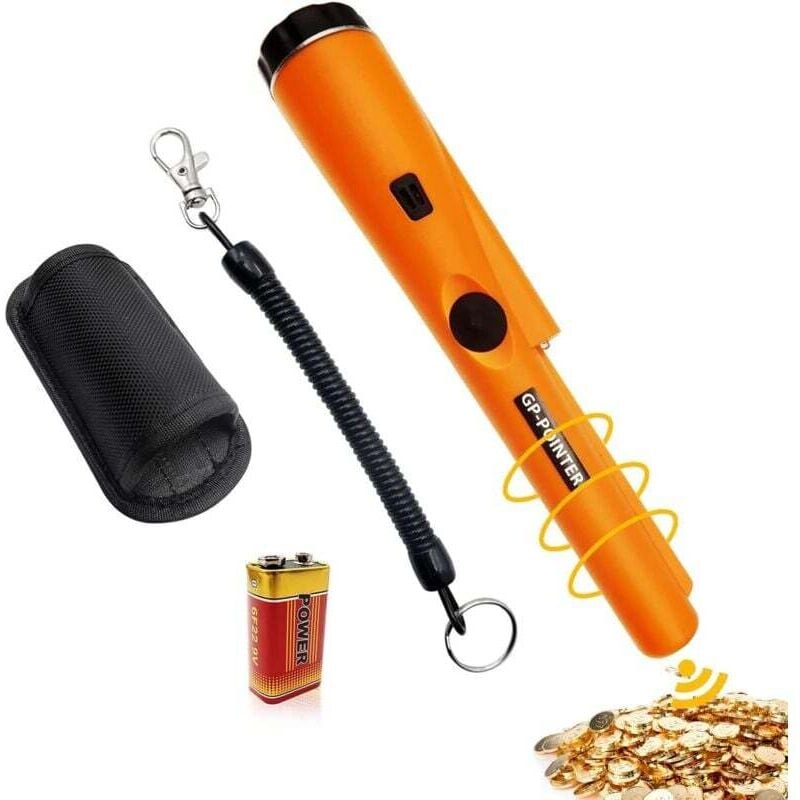 Pinpointer, IP66 wasserdichter Pinpointer-Metalldetektor, batteriebetriebener Metalldetektor, tragbare Pinpointer-Sonde, 360°-Suchspitzer, für die