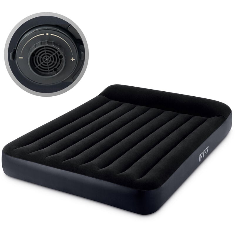 Luftbett 203 x 152 x 25 cm Dura-Beam Classic Queen mit integrierter Elektropumpe - Intex