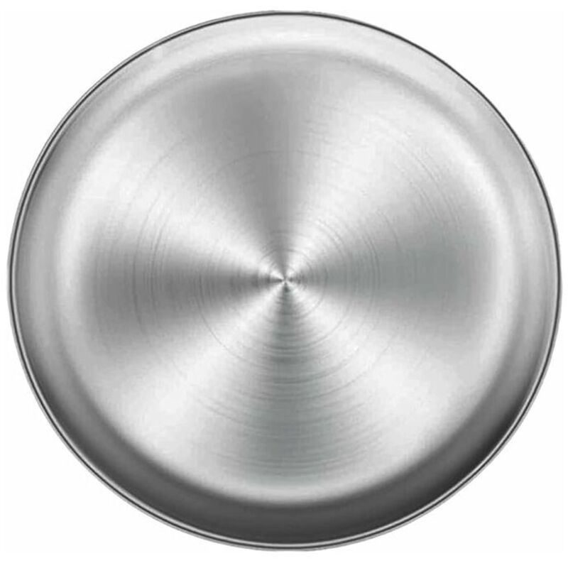 Pizzapfanne aus Edelstahl, rundes Pizza-Backblech, Pizza-Backblech aus Edelstahl, multifunktionales rundes Metall-Aufbewahrungsblech, Pizza-Backblech