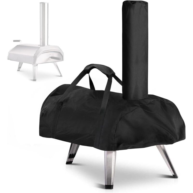Pizzaofen-Abdeckung für Ooni Karu 12 – wasserdichte, wetterfeste Pizzaofen-Abdeckung aus Oxford-Gewebe – Schwarz – 81 x 42 x 21 cm