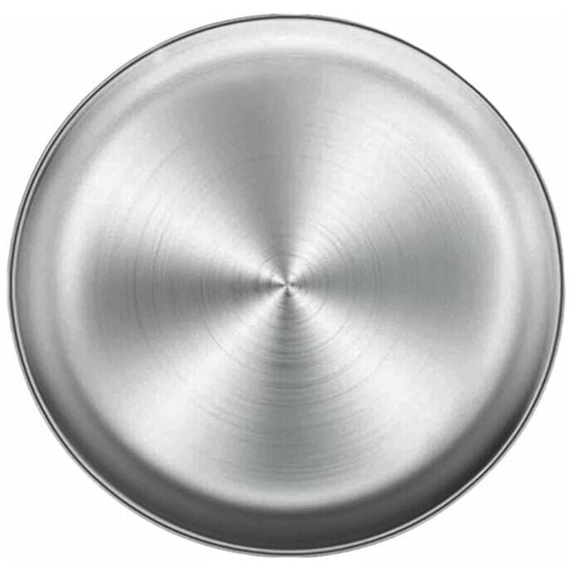 ZVD - Pizzapfanne aus Edelstahl, rundes Pizza-Backblech, Pizza-Backblech aus Edelstahl, multifunktionales rundes Metall-Aufbewahrungsblech,