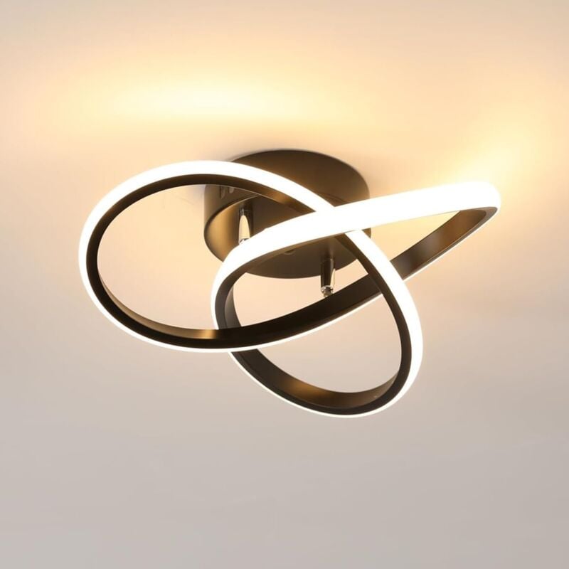 Moderne LED-Deckenleuchte, 22 W, 3300 LM, Deckenleuchte im Kleeblatt-Design, warmes Licht 4500 K, schwarze Acryldecke für Wohnzimmer, Schlafzimmer,