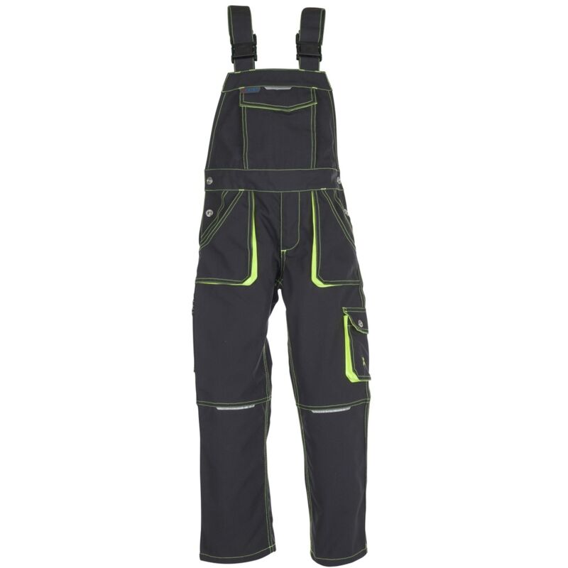 Planam Junior Latzhose anthrazit/gelb 110/116