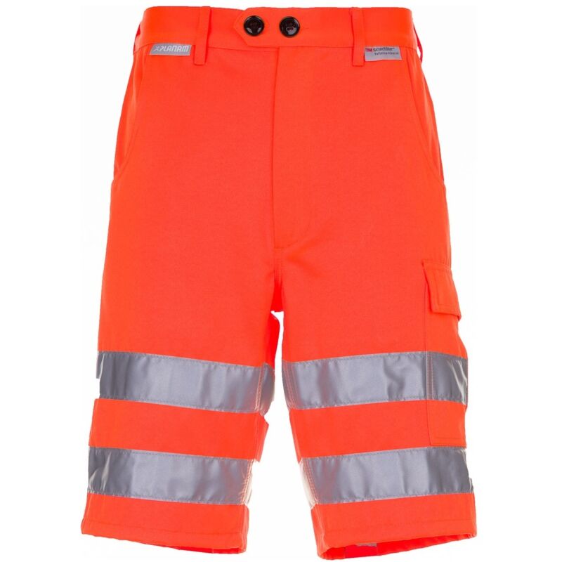 Arbeitshose Shorts Warnschutz uni orange Größe 4XL
