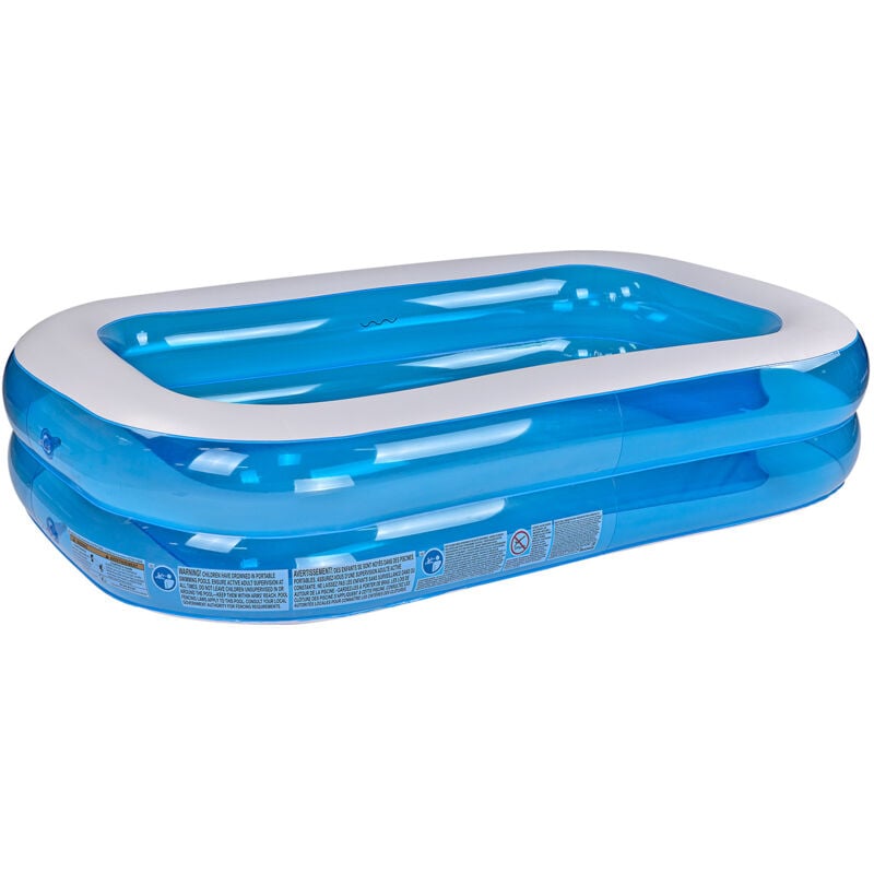 Bestway - Aufstell-Pool Planschbecken eckig Gartenpool Schwimmbecken 211x132x46cm
