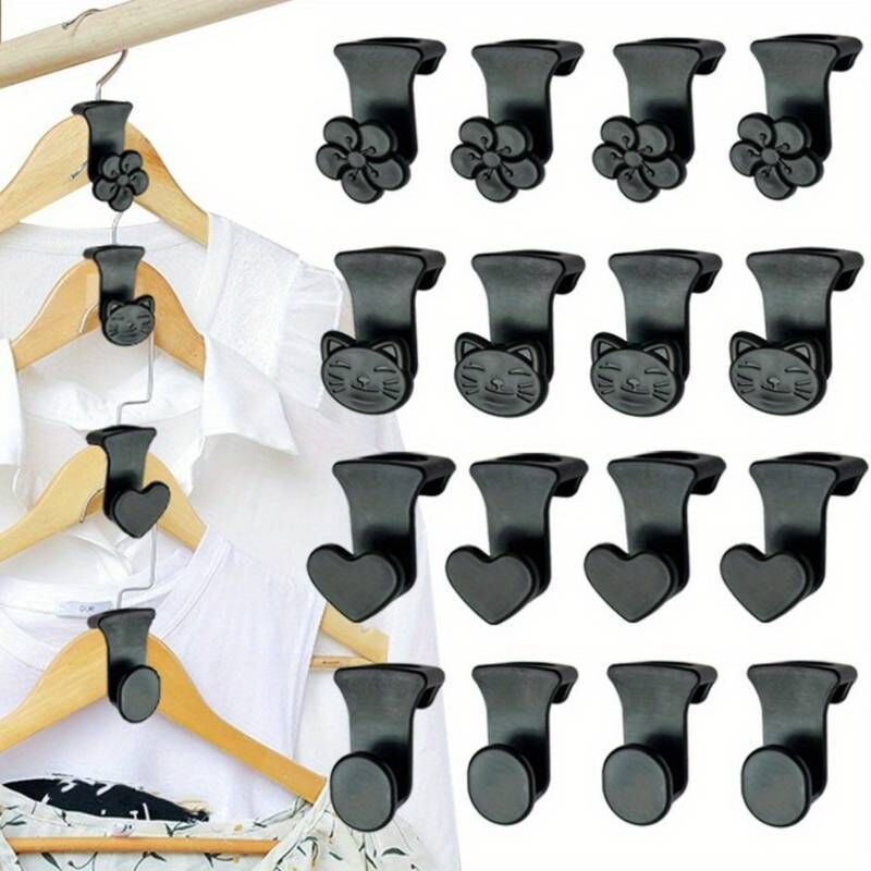 Platzsparende Kaskaden-Kleiderbügelhaken, herzförmige Kleiderbügel-Verbindungshaken, für die Kleiderschrankorganisation, passend für alle Kleiderbügel