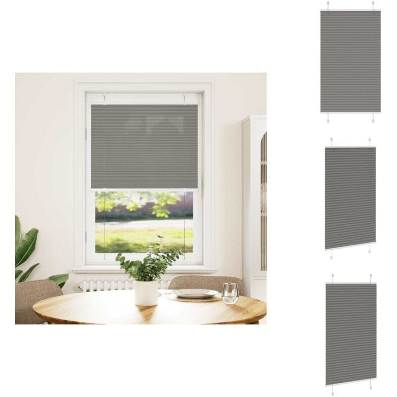 Plissee Anthrazit 75x100 cm Stoffbreite 74,4 cm Polyester - Plissee - Plissees - Faltrollo - Jalousie