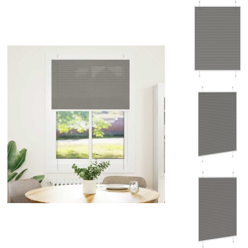 Plissee Anthrazit 95x100 cm Stoffbreite 94,4 cm Polyester - Plissee - Plissees - Faltrollo - Jalousie