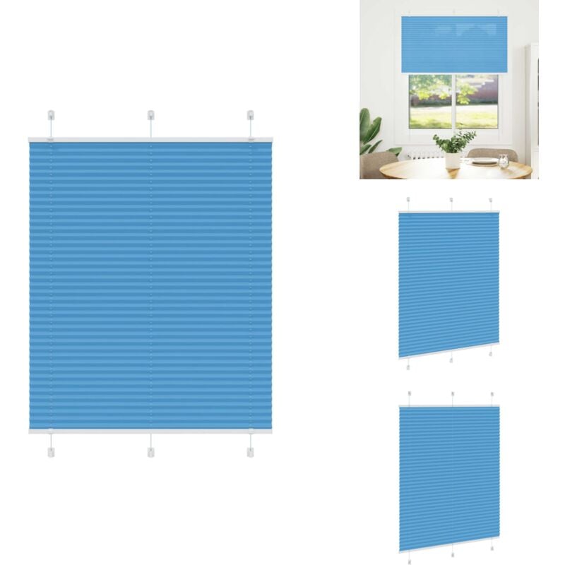 Plissee Blau 110x150 cm Stoffbreite 109,4 cm Polyester - Plissee - Plissees - Faltrollo - Jalousie