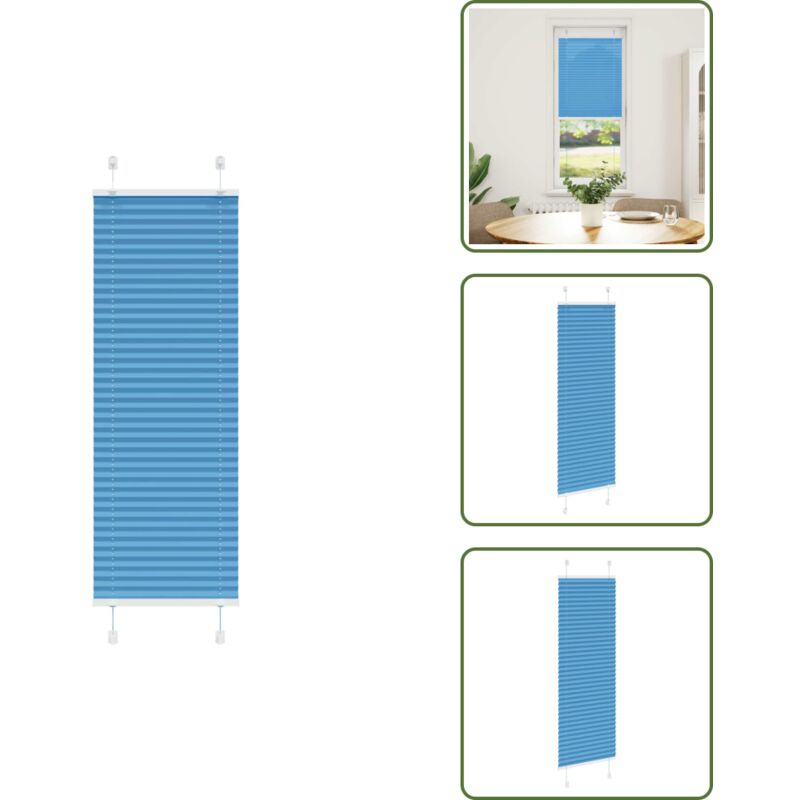 Plissee Blau 45x100 cm Stoffbreite 44,4 cm Polyester - Plissee - Plissees - Faltrollo - Jalousie