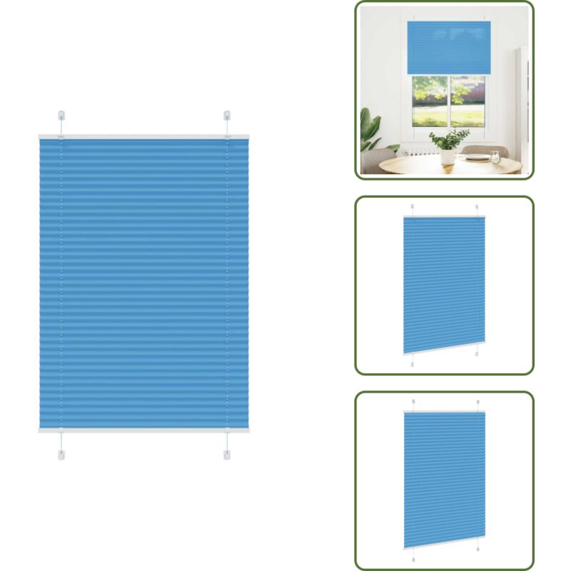 Plissee Blau 85x150 cm Stoffbreite 84,4 cm Polyester - Plissee - Plissees - Faltrollo - Jalousie