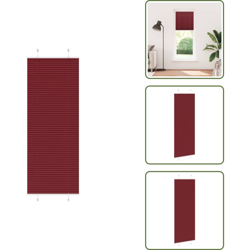 Plissee Bordeauxrot 70x200 cm Stoffbreite 69,4 cm Polyester - Plissee - Plissees - Faltrollo - Jalousie