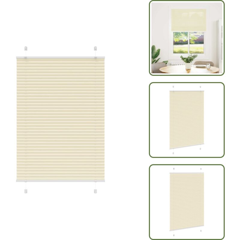 Plissee Creme 100x150 cm Stoffbreite 99,4 cm Polyester - Plissee - Plissees - Faltrollo - Jalousie