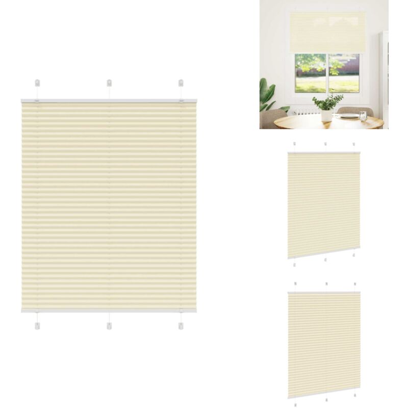Plissee Creme 110x100 cm Stoffbreite 109,4 cm Polyester - Plissee - Plissees - Faltrollo - Jalousie