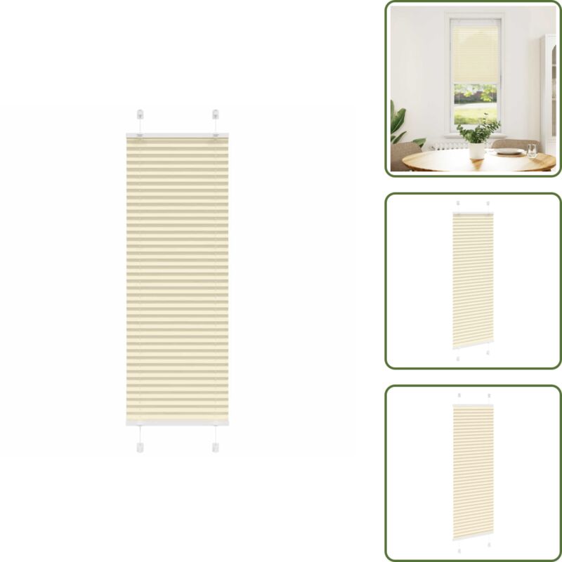 Plissee Creme 50x100 cm Stoffbreite 49,4 cm Polyester - Plissee - Plissees - Faltrollo - Jalousie