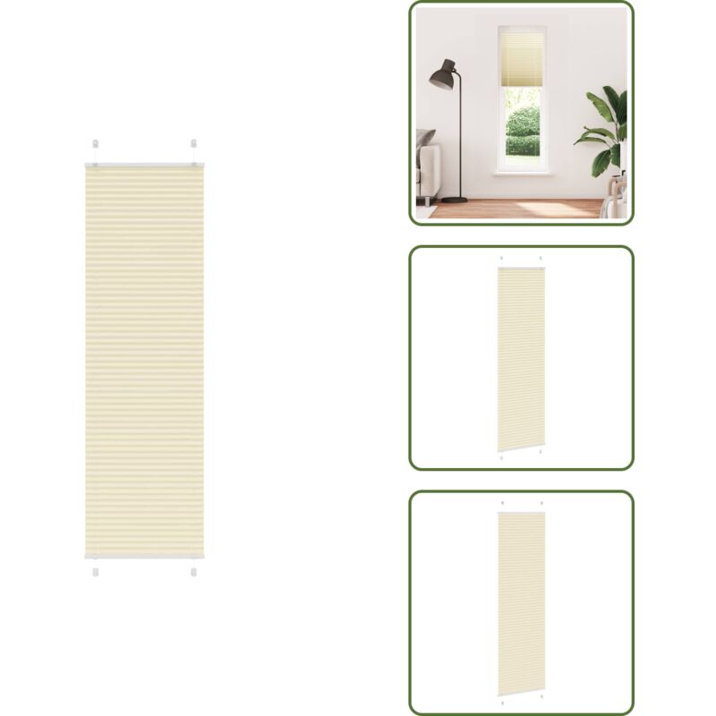 Plissee Creme 60x200 cm Stoffbreite 59,4 cm Polyester - Plissee - Plissees - Faltrollo - Jalousie