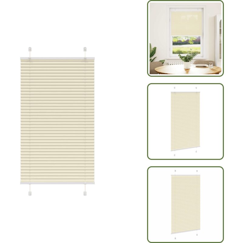 Plissee Creme 75x100 cm Stoffbreite 74,4 cm Polyester - Plissee - Plissees - Faltrollo - Jalousie