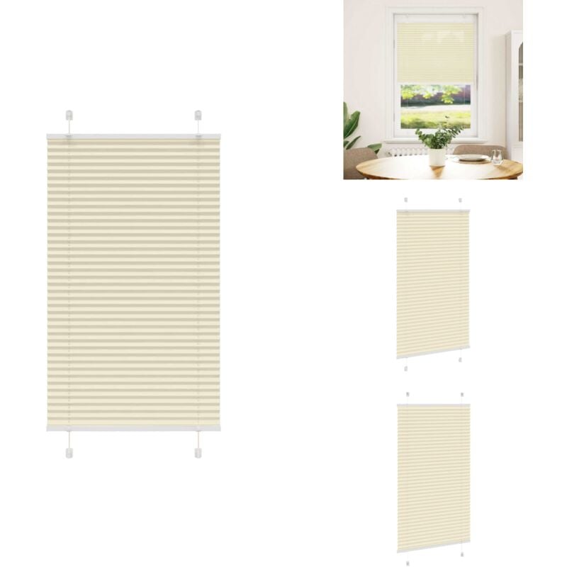 Plissee Creme 80x100 cm Stoffbreite 79,4 cm Polyester - Plissee - Plissees - Faltrollo - Jalousie