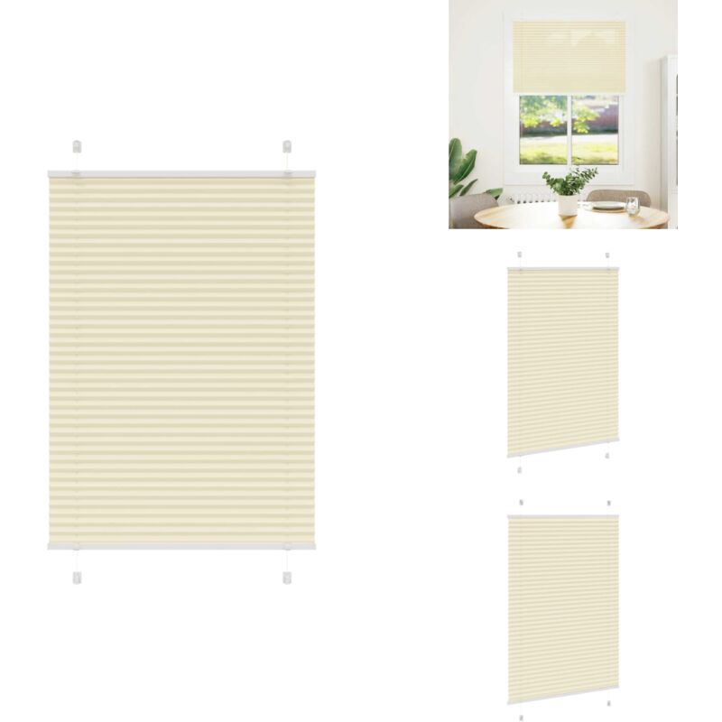 Plissee Creme 95x150 cm Stoffbreite 94,4 cm Polyester - Plissee - Plissees - Faltrollo - Jalousie