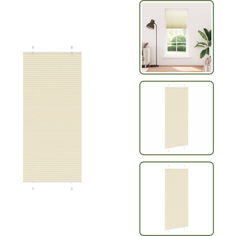 Plissee Creme 95x200 cm Stoffbreite 94,4 cm Polyester - Plissee - Plissees - Faltrollo - Jalousie