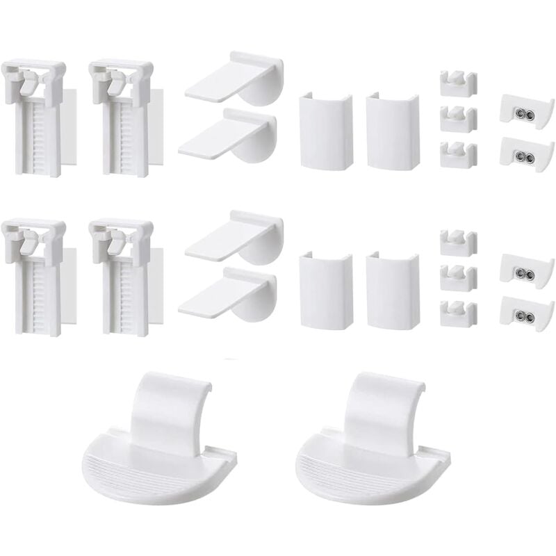 Bluedeer - Plissee Ersatzteile Set, Klemmträger Zubehör Plissee Klemmträger Zubehör Klemm fix Halterung, Ohne Bohren Verstellbar Plissee Ersatzteile