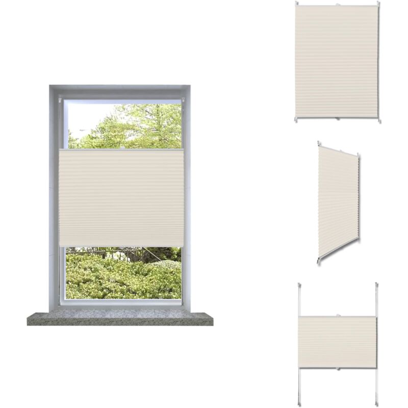 Plissee Faltrollo Rollo Plisseerollo 110x150cm Creme - Sonnen- Und Sichtschutz - Plissee - Rollo - Faltrollo - Fenstert Decoration